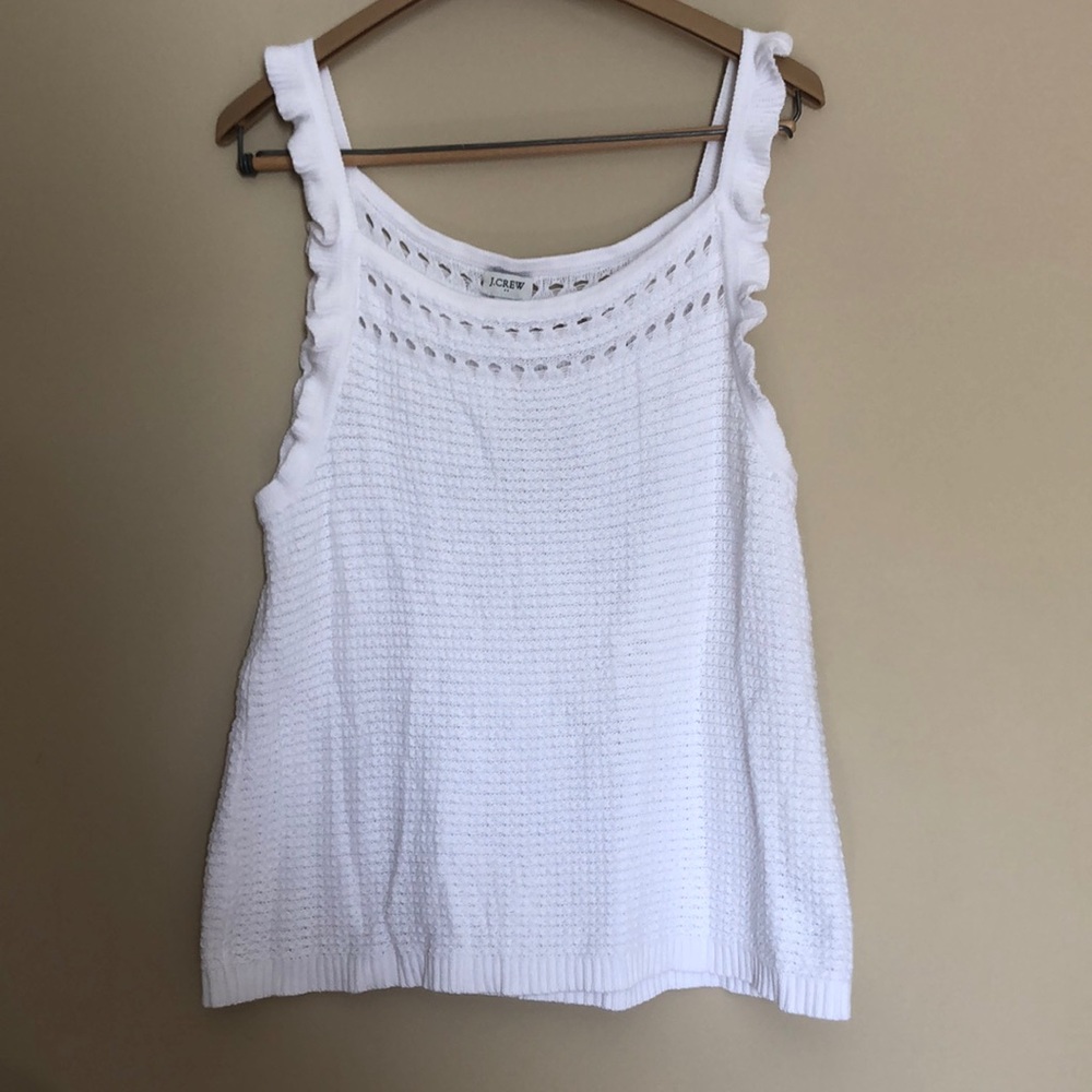 J Crew Knit Ruffle Top